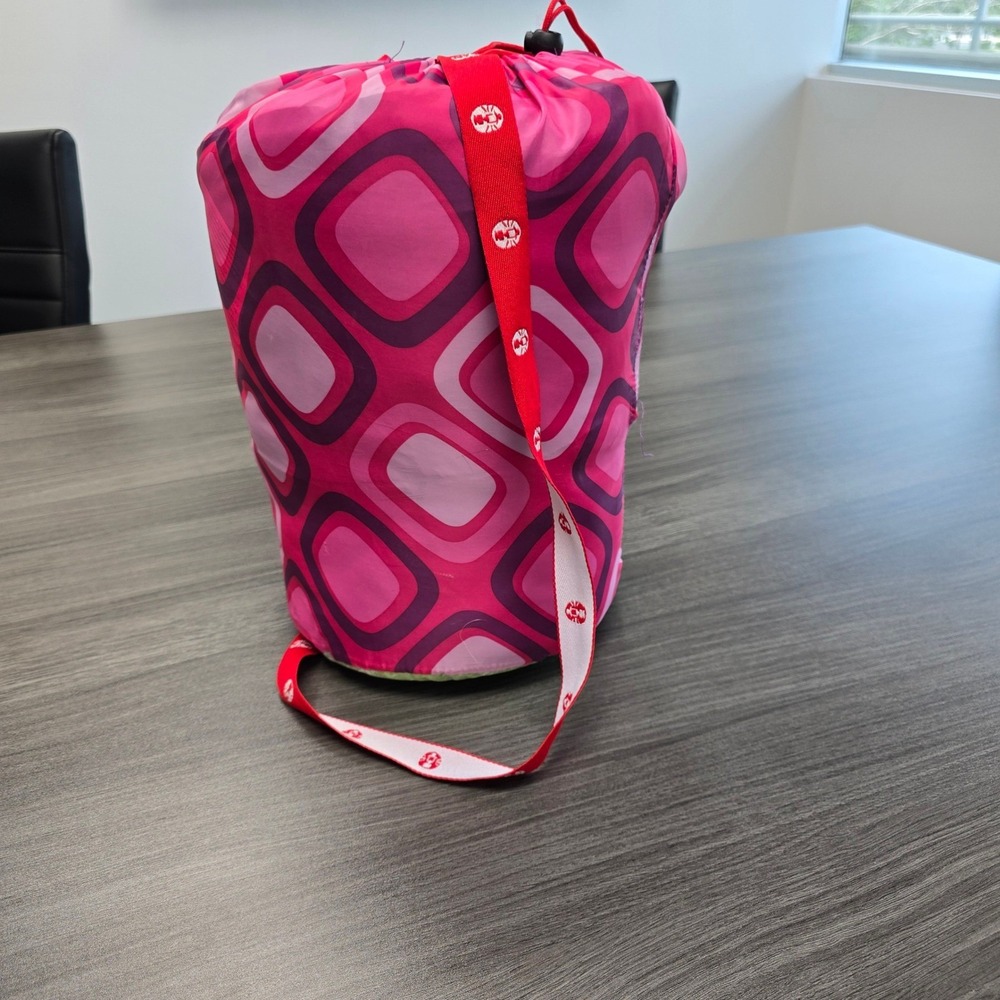 Coleman Youth‎ Sleeping Bag Purple Pink Geometric Pattern with Stuff Sack 66x26